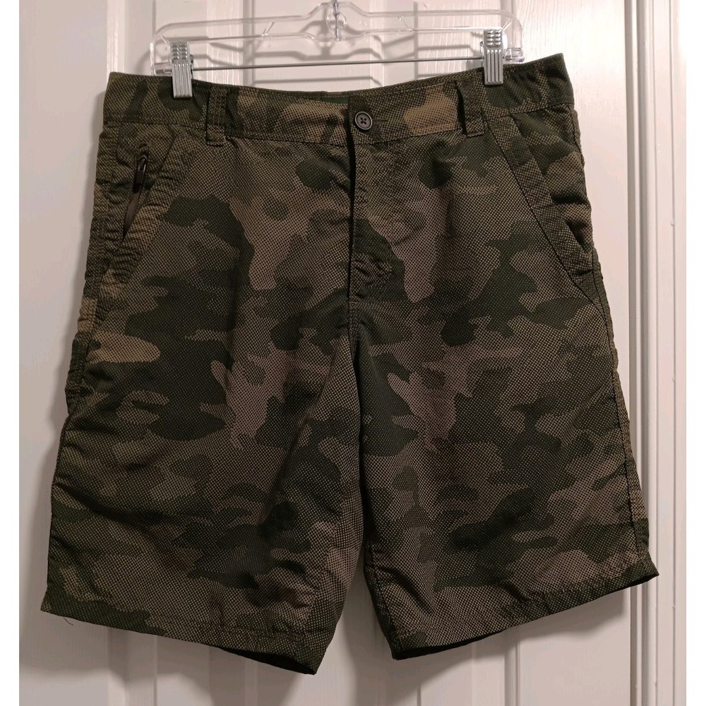 Outdoor Life 2-PAIR of Cargo Shorts Mens Size 34 Camo& Grey Hiking Fishing Camp